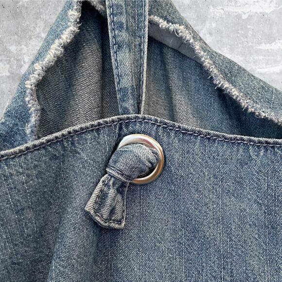 Rewash Denim Jeans Overalls Blue Wide Leg Overalls Jumpsuit Size M NWT - Picture 8 of 9